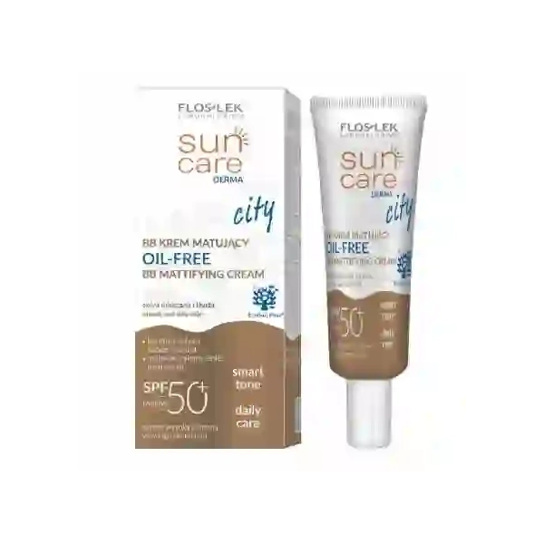 FLOSLEK Sun Care Derma City krem BB matujący Oil-Free WTP SPF50+ 30ml