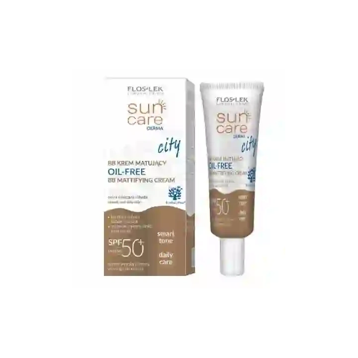FLOSLEK Sun Care Derma City krem BB matujący Oil-Free WTP SPF50+ 30ml