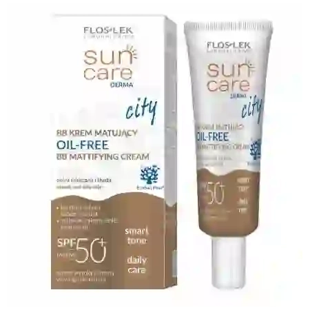 FLOSLEK Sun Care Derma City krem BB matujący Oil-Free WTP SPF50+ 30ml