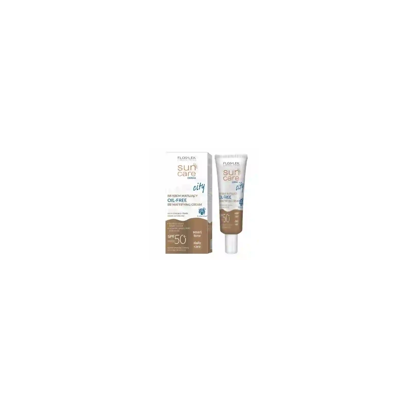 FLOSLEK Sun Care Derma City krem BB matujący Oil-Free WTP SPF50+ 30ml