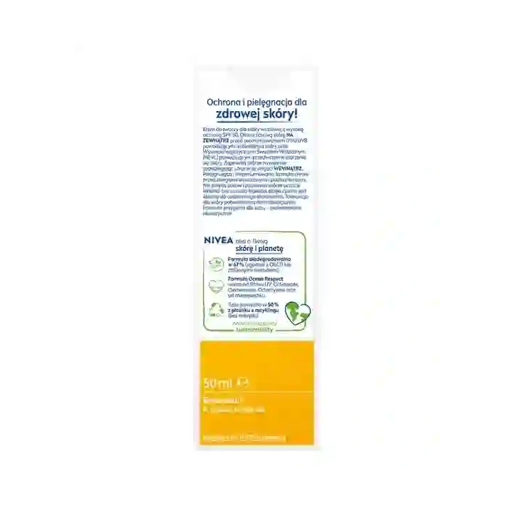 NIVEA Sun UV Face Sensitive krem dla skóry wrażliwej SPF50 50ml 