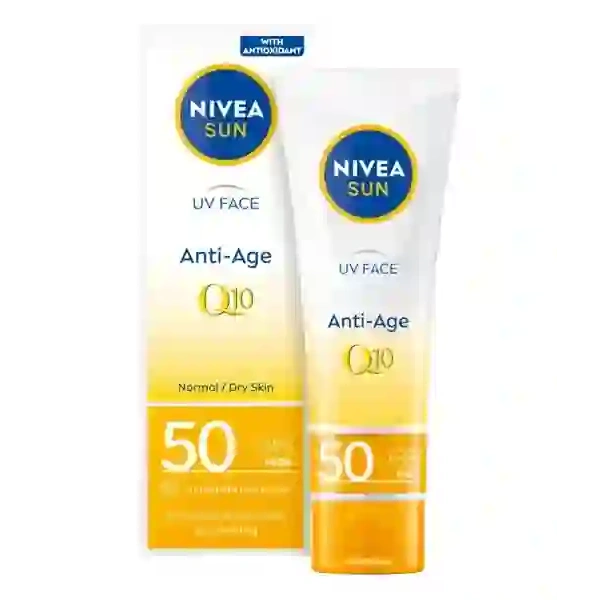 NIVEA Sun UV Face Anti Age Q10 przeciwzmarszkowy krem SPF50 50ml 