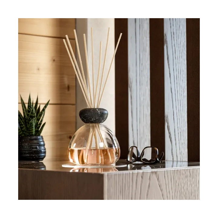 MILLEFIORI MILANO Air Design dyfuzor zapachowy Marble Glass Transparentny z Czarnym
