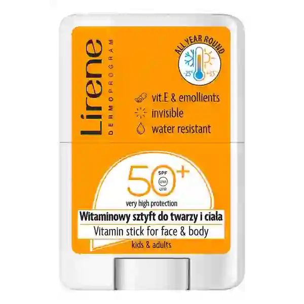 Lirene LIRENE Sun mit Vitaminen Stift für Gesicht und Körper SPF50+ 50+15g — Inhaltsstoffe und Bewertung