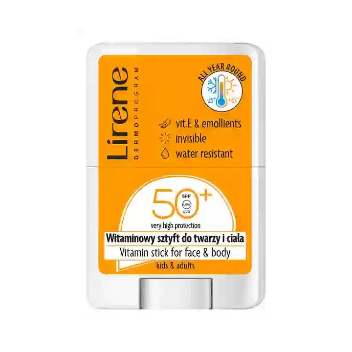 LIRENE Sun witaminowy sztyft do twarzy i ciała SPF50+ 50+15g