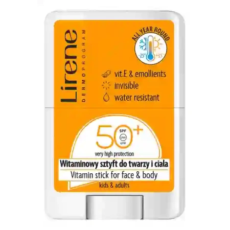 LIRENE Sun witaminowy sztyft do twarzy i ciała SPF50+ 50+15g
