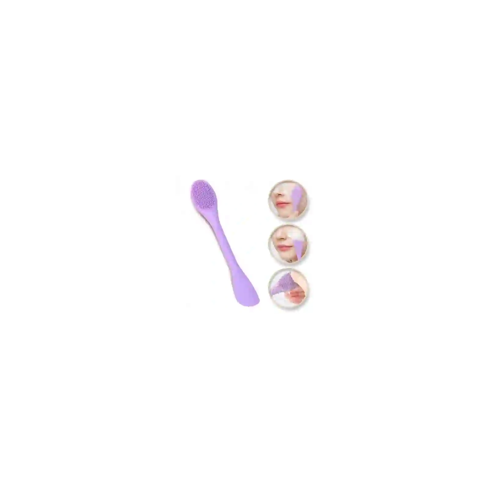 ECARLA szczoteczka do pielęgnacji twarzy z aplikatorem 17,2x2,9cm Fiolet AK15FIO 