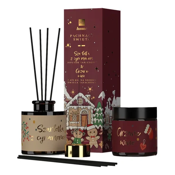 HISKIN Home Pachnące Święta zestaw [świeca 100ml + dyfuzor 80ml] Red