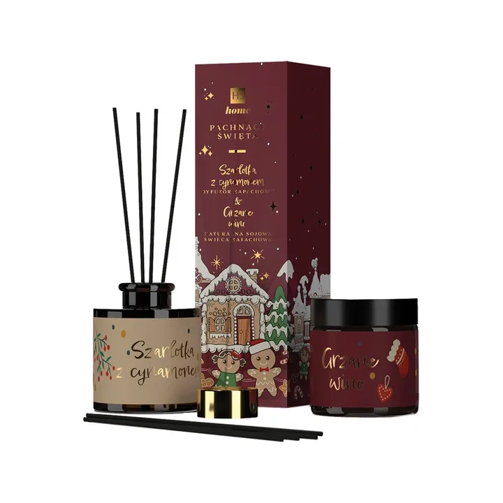 HISKIN Home Pachnące Święta zestaw [świeca 100ml + dyfuzor 80ml] Red
