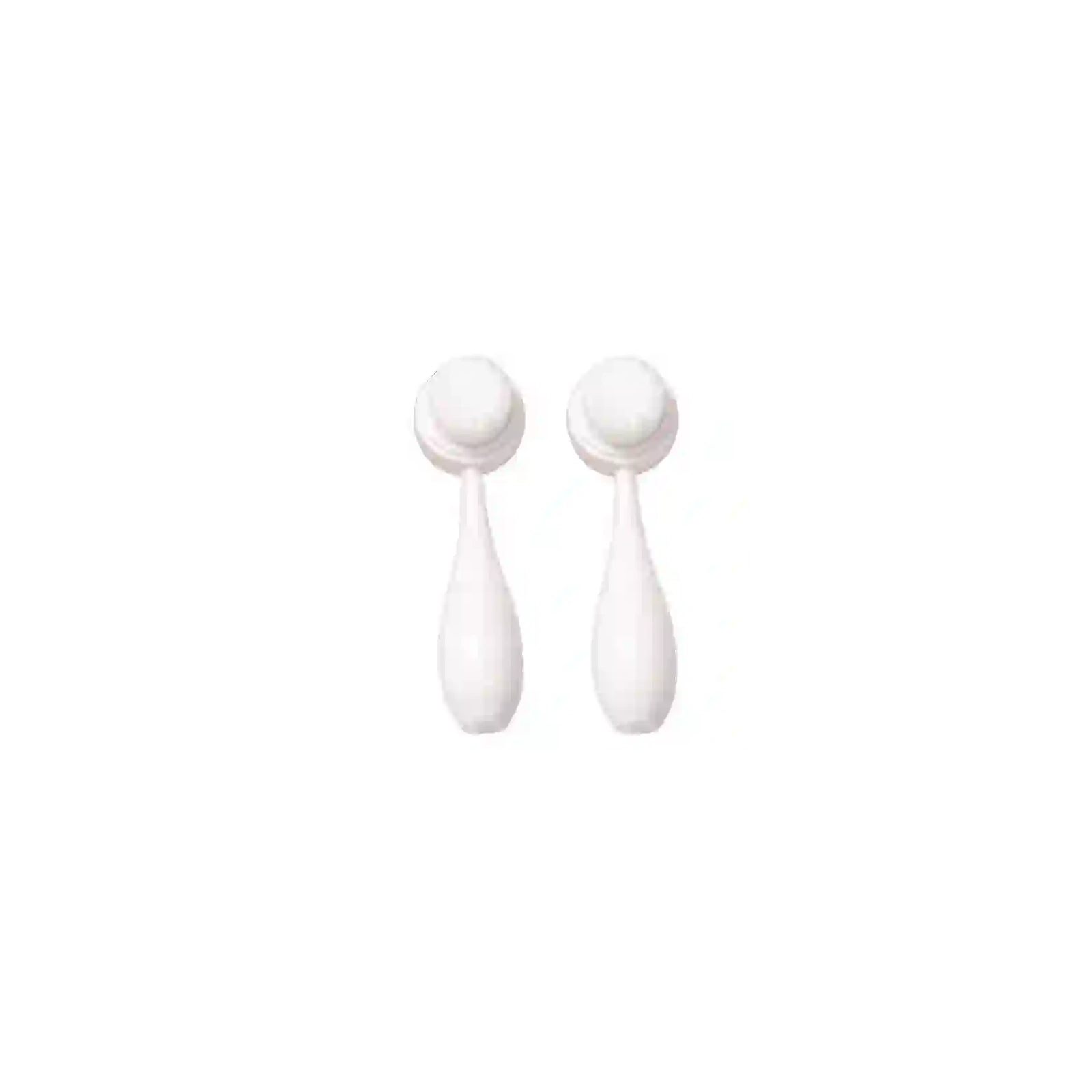ECARLA szczotka do mycia twarzy dwustronna 14,5cm Kremowa SCZ13K 