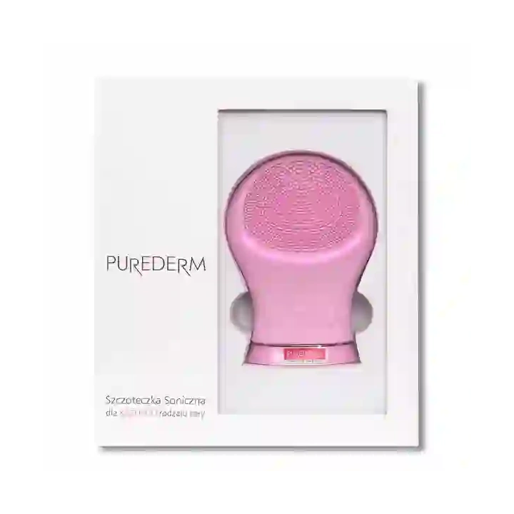 PUREDERM soniczna silikonowa szczoteczka do oczyszczania twarzy Pink Grand