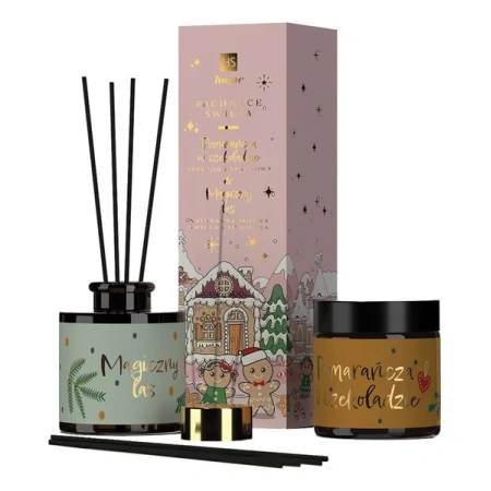 HISKIN Home Pachnące Święta zestaw [świeca 100ml + dyfuzor 80ml] Różowy