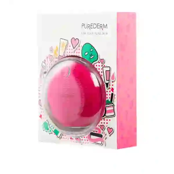 PUREDERM soniczna silikonowa szczoteczka do oczyszczania twarzy Pink