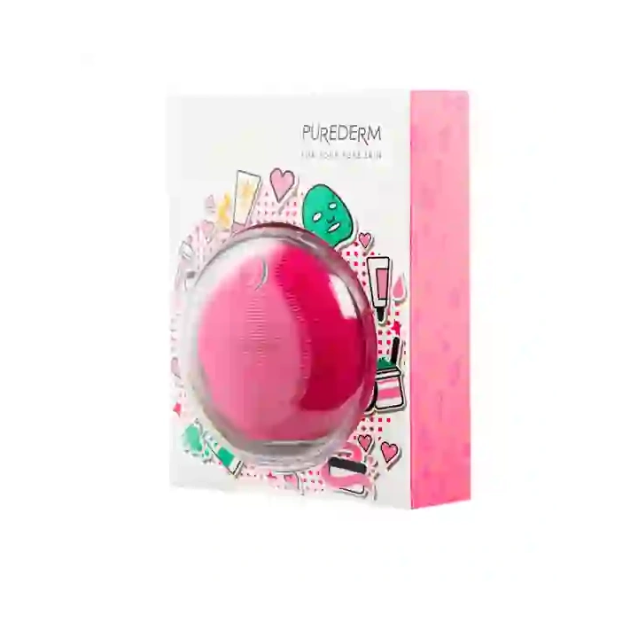 PUREDERM soniczna silikonowa szczoteczka do oczyszczania twarzy Pink