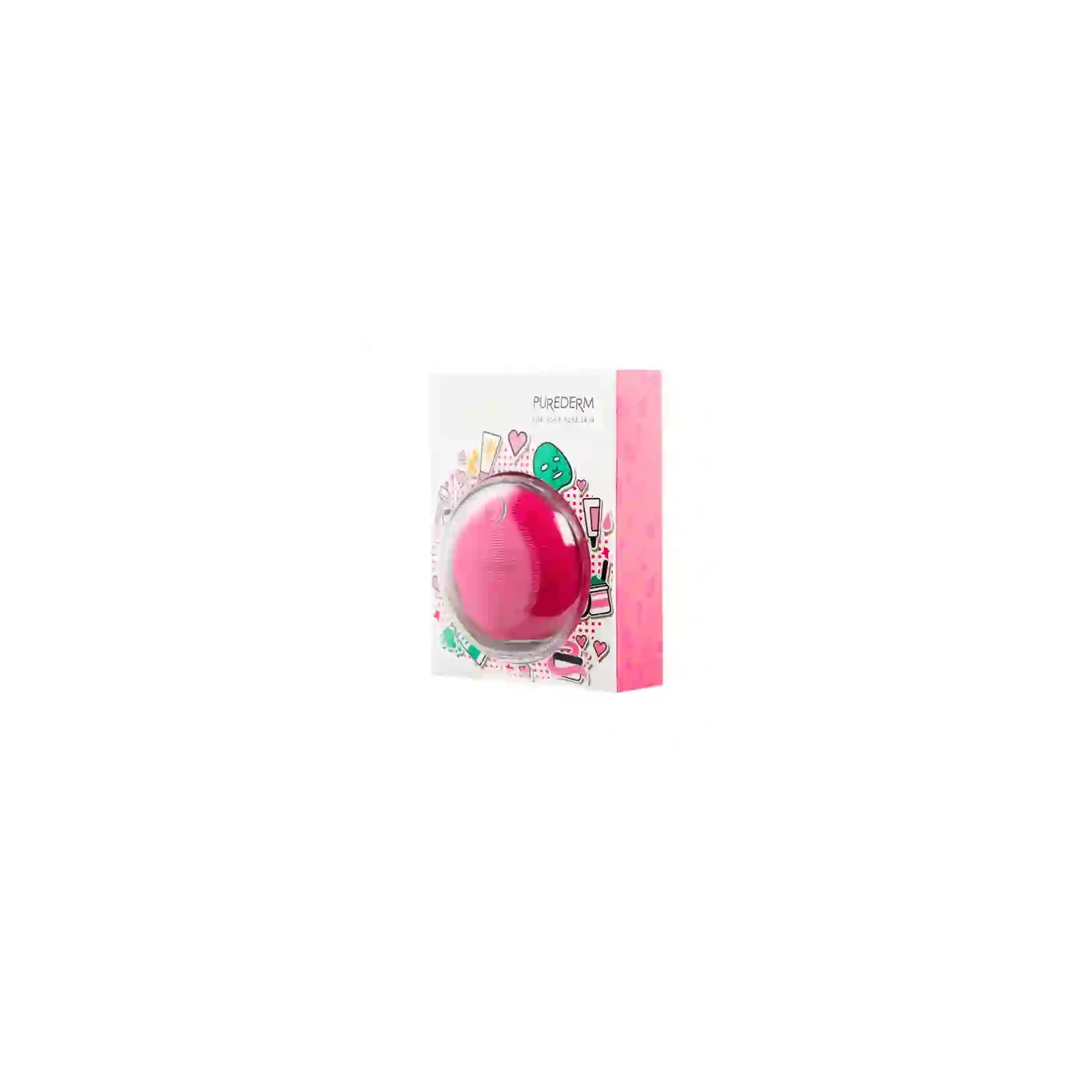 PUREDERM soniczna silikonowa szczoteczka do oczyszczania twarzy Pink