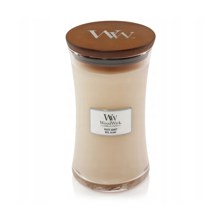 WOODWICK PlusWick duża świeca w słoiku WHITE HONEY 609,5g