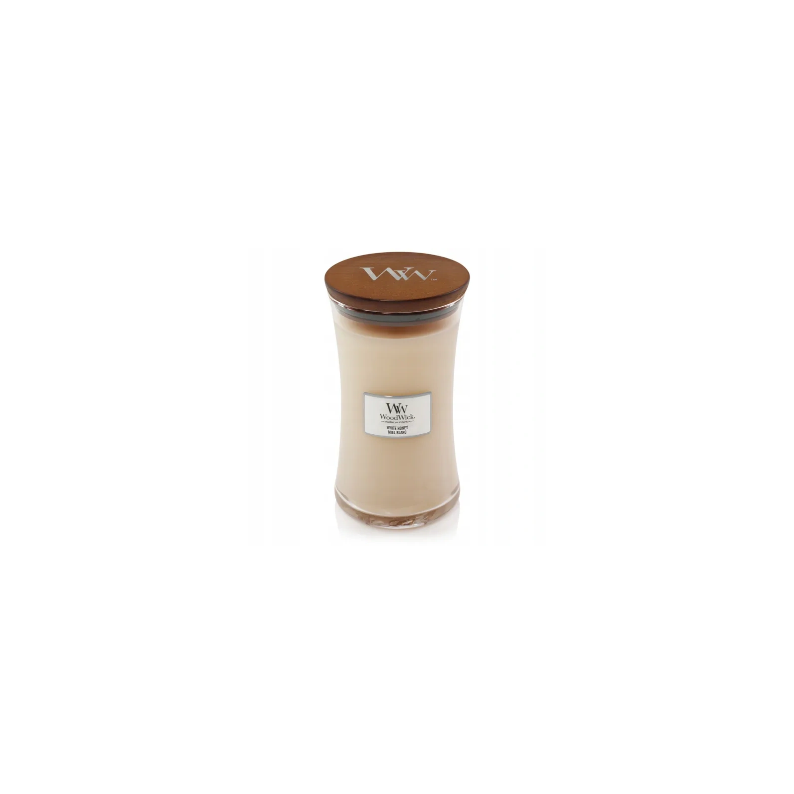 WOODWICK PlusWick duża świeca w słoiku WHITE HONEY 609,5g