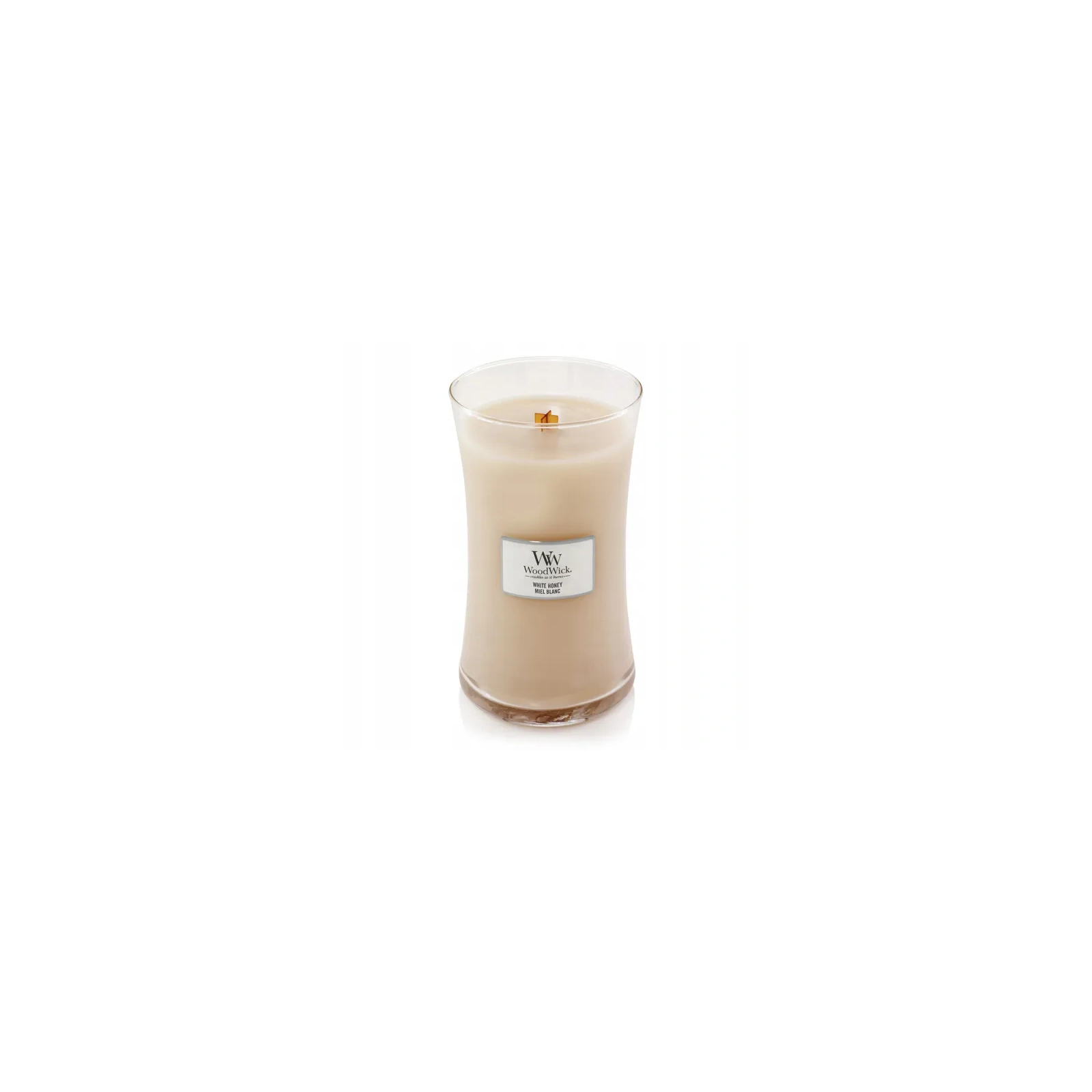 WOODWICK PlusWick duża świeca w słoiku WHITE HONEY 609,5g