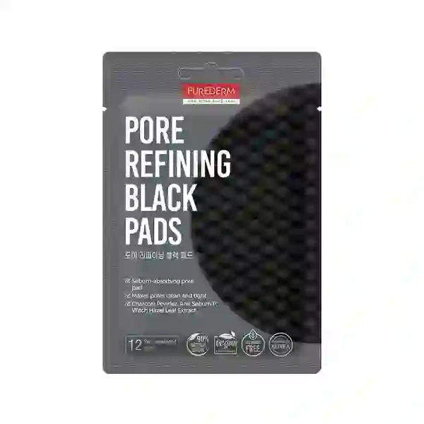 PUREDERM płatki do twarzy oczyszczające Pore Refining Black Pads 12szt