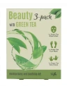 ECHOLUX Beauty 3pack Green Tea zestaw masek do twarzy nawilżająco-kojących
