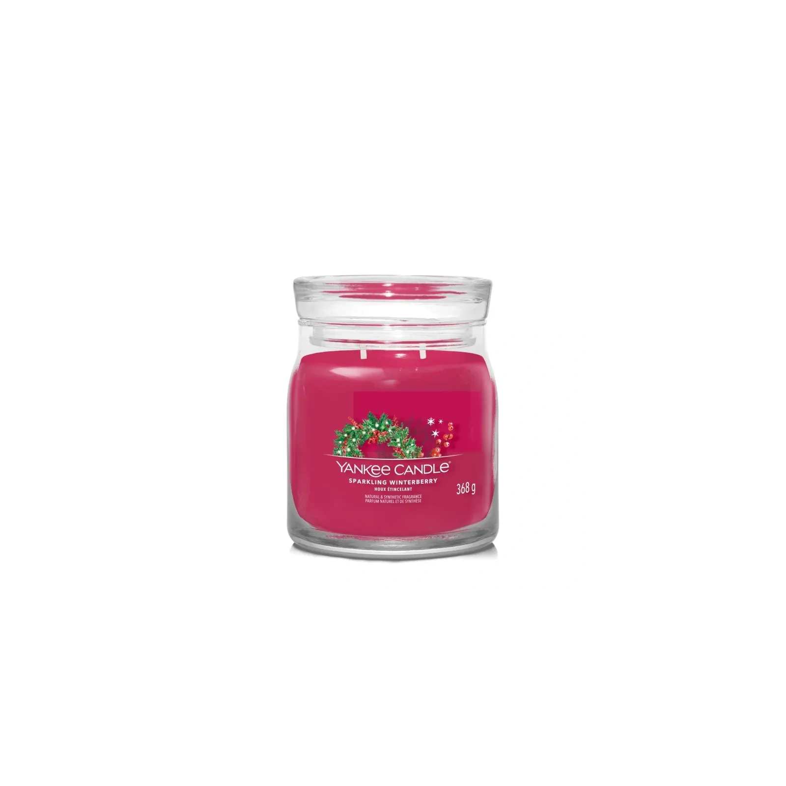 YANKEE CANDLE Signature Średnia świeca w słoiku SPARKLING WINTERBERRY 368g