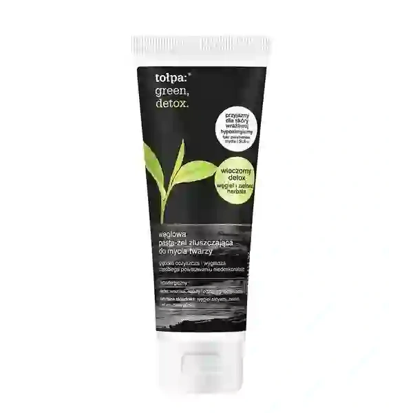 TOŁPA Green Detox węglowa pasta-żel złuszczająca do mycia twarzy 125ml