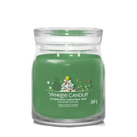 YANKEE CANDLE Signature Średnia świeca w słoiku SHIMMERING CHRISTMAS TREE 368g