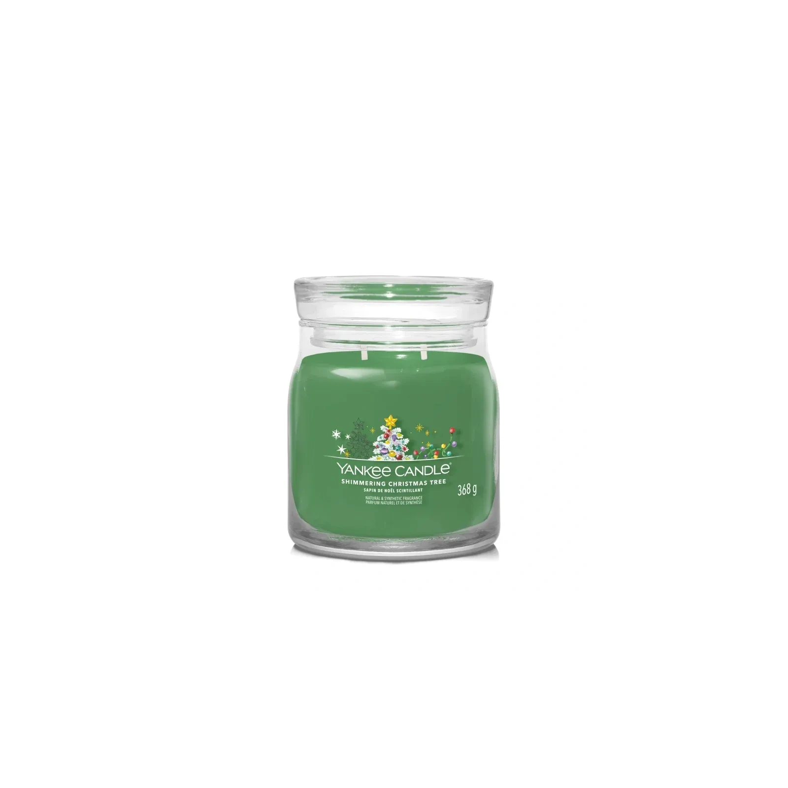 YANKEE CANDLE Signature Średnia świeca w słoiku SHIMMERING CHRISTMAS TREE 368g