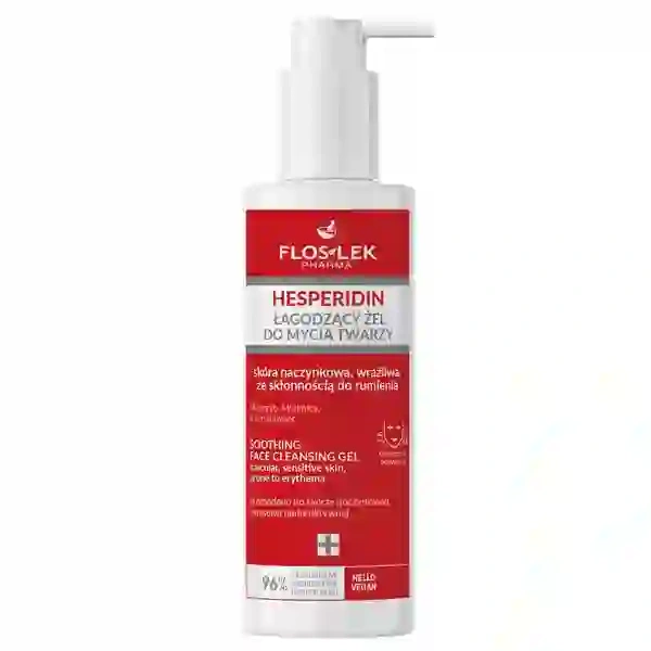 FLOSLEK Hesperidin łagodzący żel do mycia twarzy do skóry naczynkowej 175ml
