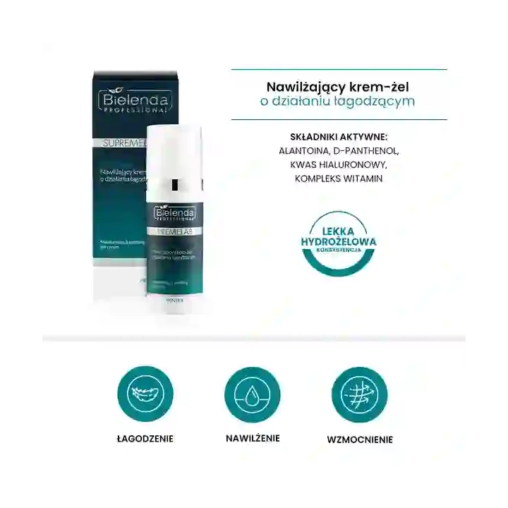 BIELENDA PROFESSIONAL Supremelab Men Line krem żel do twarzy łagodzący 50ml