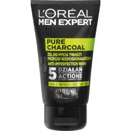 LOREAL Men Expert Pure Charcoal żel do mycia twarzy 100ml
