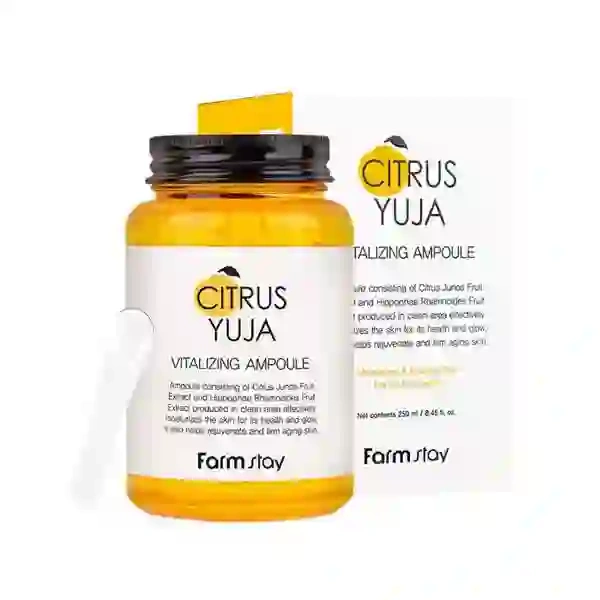 Farmstay FARMSTAY Citrus Yuja ampułka do twarzy rewitalizująca 250ml — Składniki i ocena