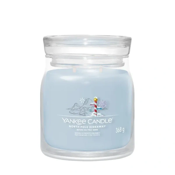 YANKEE CANDLE Signature Średnia świeca w słoiku NORTH POLE HIDEAWAY 368g