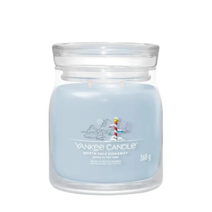 YANKEE CANDLE Signature Średnia świeca w słoiku NORTH POLE HIDEAWAY 368g