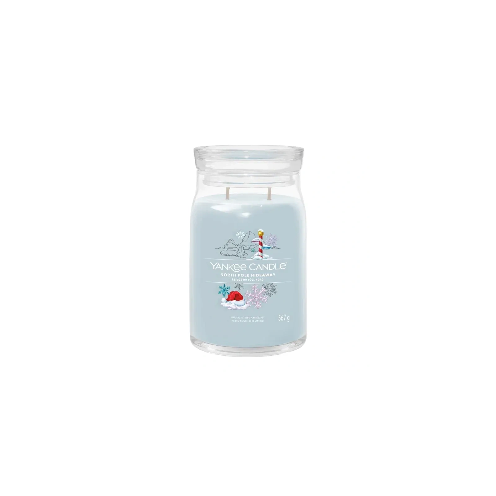 YANKEE CANDLE Signature Duża świeca w słoiku NORTH POLE HIDEAWAY 567g