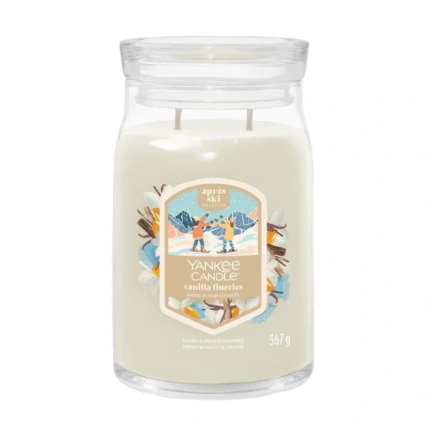 YANKEE CANDLE Signature Duża świeca w słoiku VANILLA FLURRIES 567g