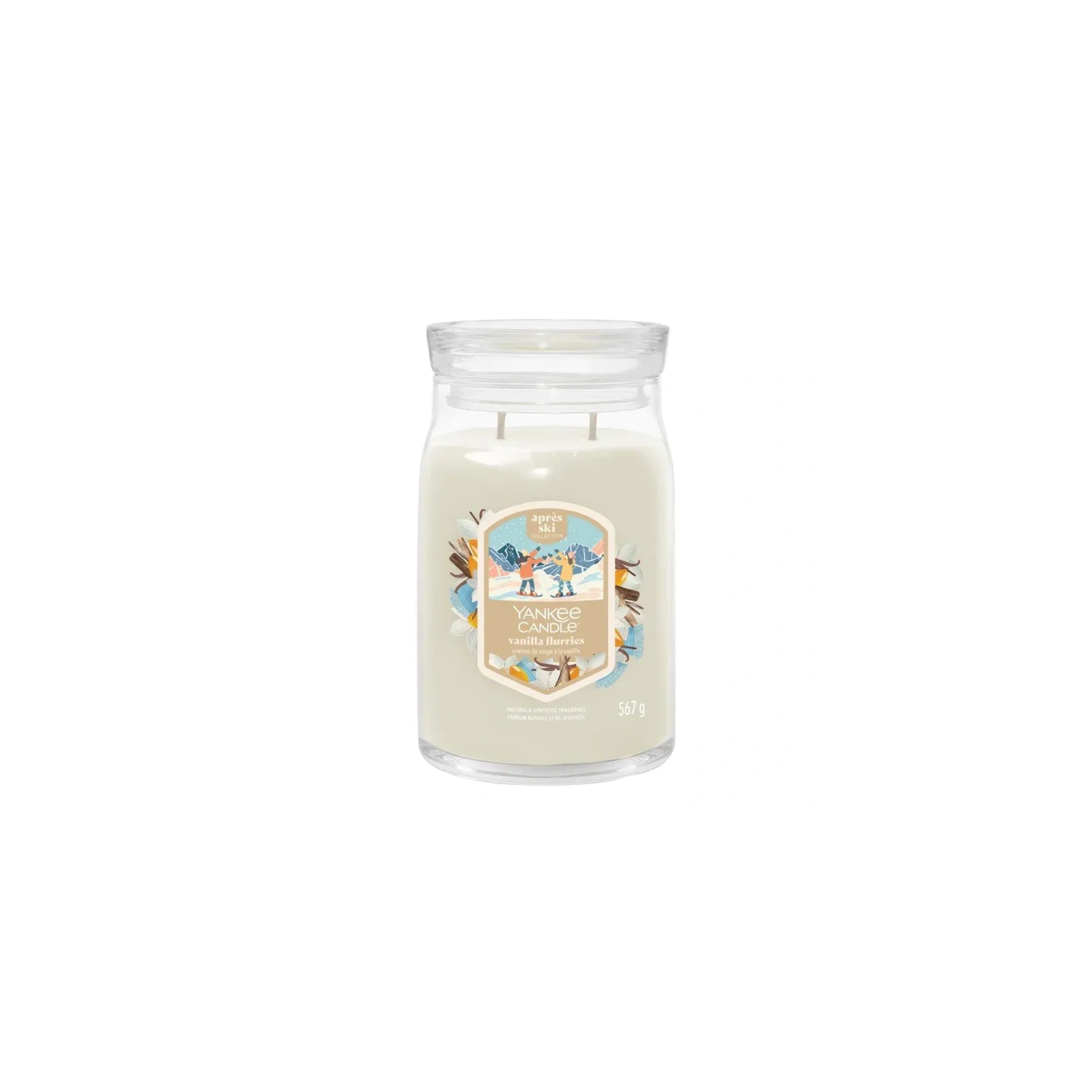 YANKEE CANDLE Signature Duża świeca w słoiku VANILLA FLURRIES 567g