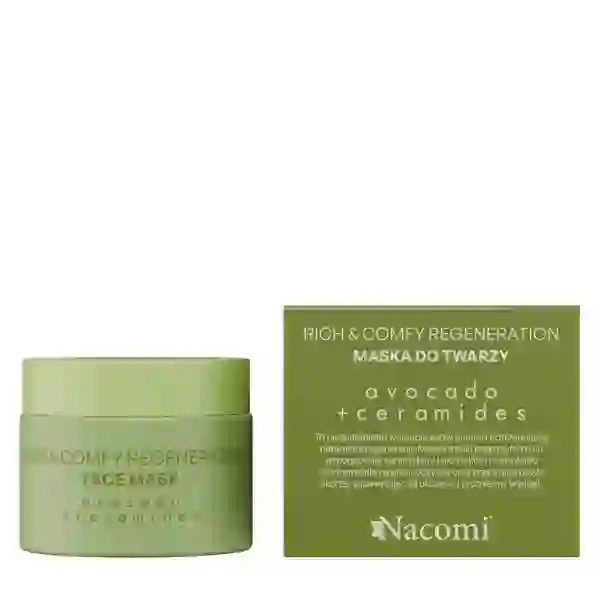 Nacomi NACOMI Rich &amp; Comfy Regeneration Gesichtsmaske Avocado, Ceramidy 40ml — Inhaltsstoffe i ocena