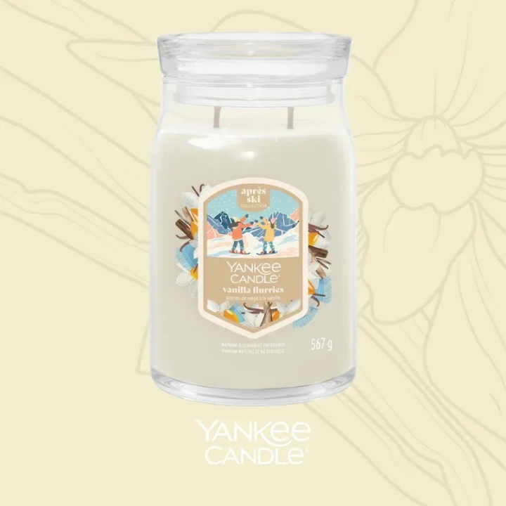 YANKEE CANDLE Signature Duża świeca w słoiku VANILLA FLURRIES 567g