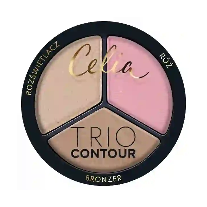 CELIA Trio Contour zestaw do konturowania twarzy w pudrze 01 7,5g