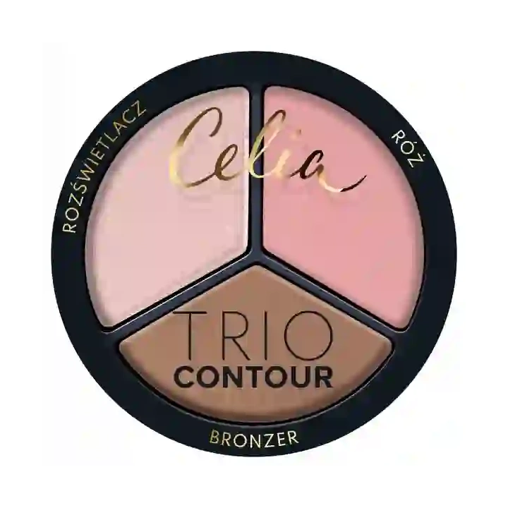 CELIA Trio Contour zestaw do konturowania twarzy w pudrze 03 7,5g