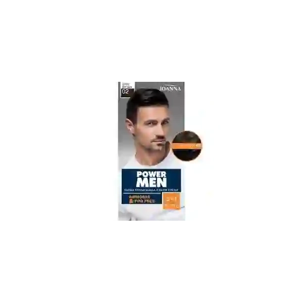 JOANNA Men farba 3w1 02 Dark Brown 30g