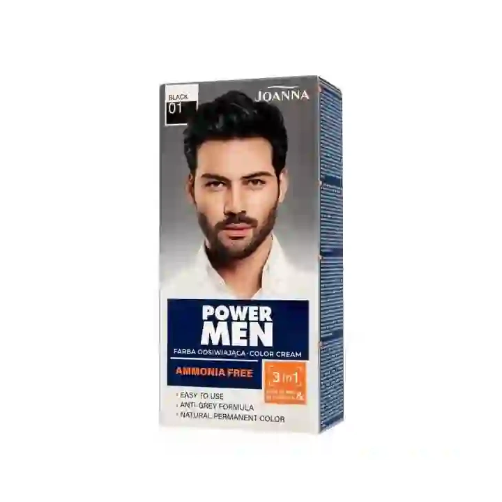 JOANNA Men farba 3w1 01 Black 30g