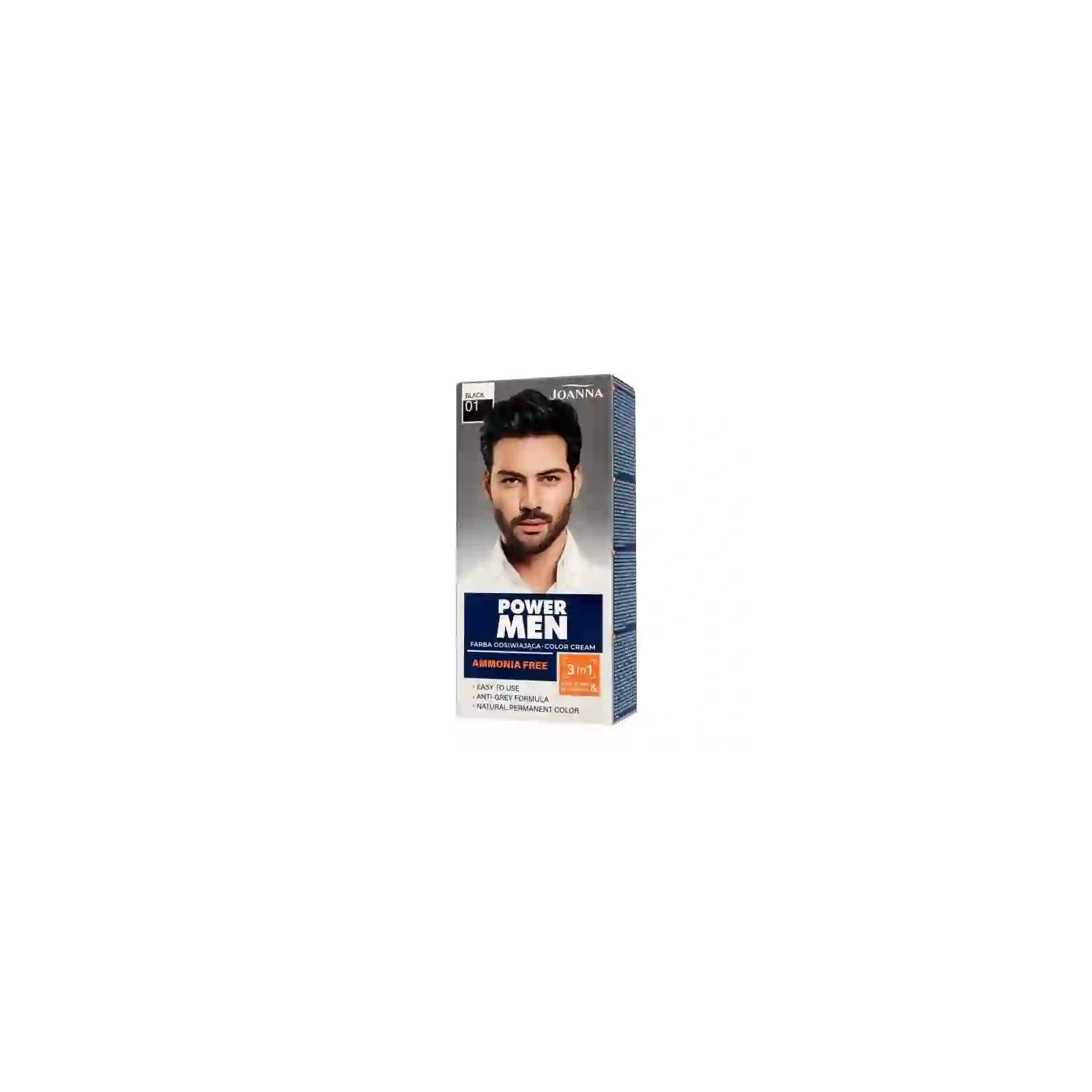 JOANNA Men farba 3w1 01 Black 30g