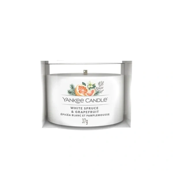 YANKEE CANDLE Signature Mini świeca w słoiku WHITE SPRUCE & GRAPEFRUIT 37g