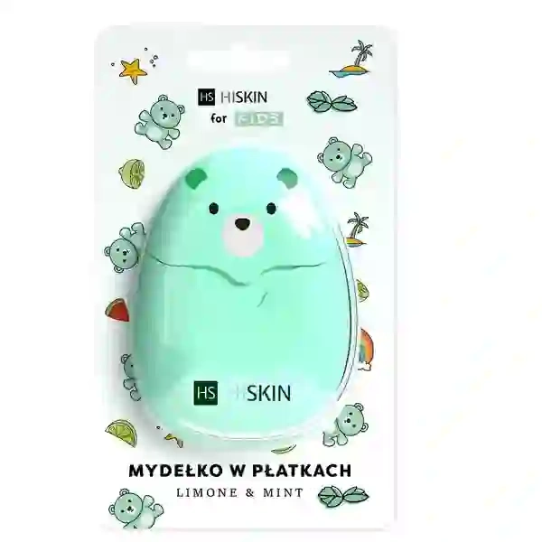 HISKIN Kids mydełko do rąk w płatkach Myszka Limone & Mint 50szt