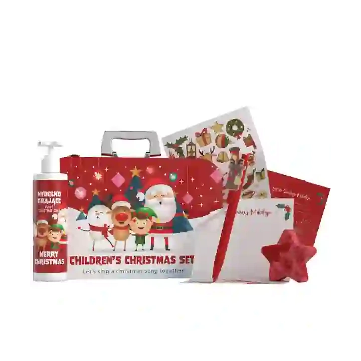 HISKIN Merry Christmas For Kids walizeczka z grającym mydełkiem i nie tylko..