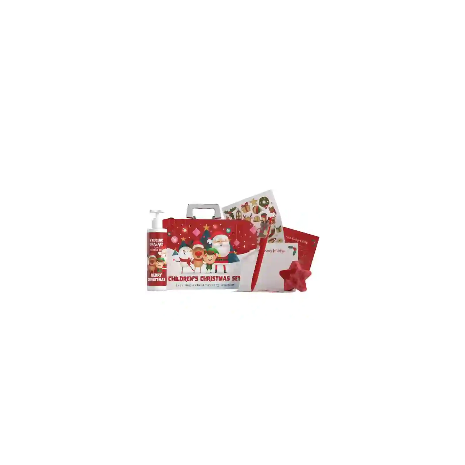 HISKIN Merry Christmas For Kids walizeczka z grającym mydełkiem i nie tylko..