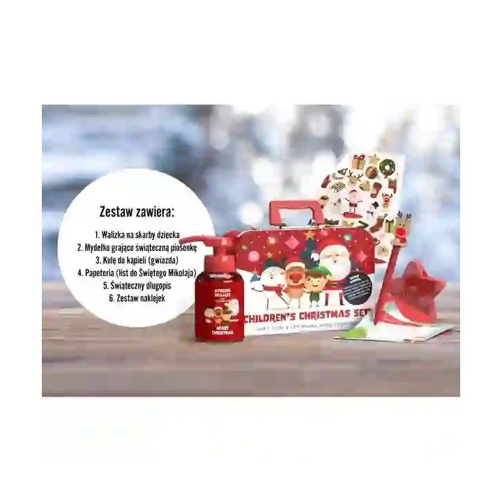 HISKIN Merry Christmas For Kids walizeczka z grającym mydełkiem i nie tylko..