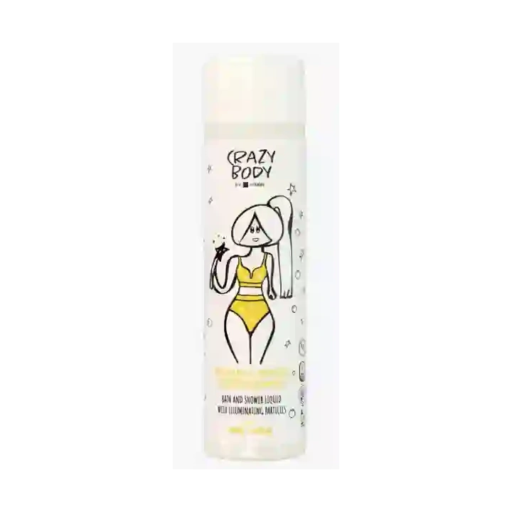 HISKIN Crazy Body płyn do kąpieli i pod prysznic z rozświetlającym pyłem Pina Colada 250ml 